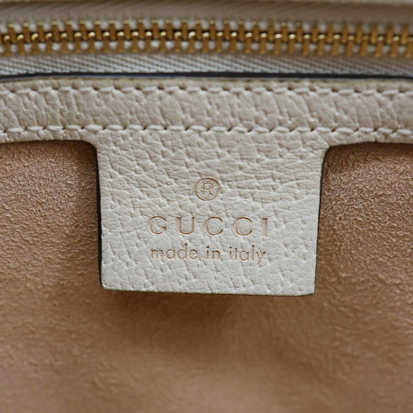 GUCCI Ophidia GG Medium Web Leather Top Handle Shoulder Bag Beige 524532