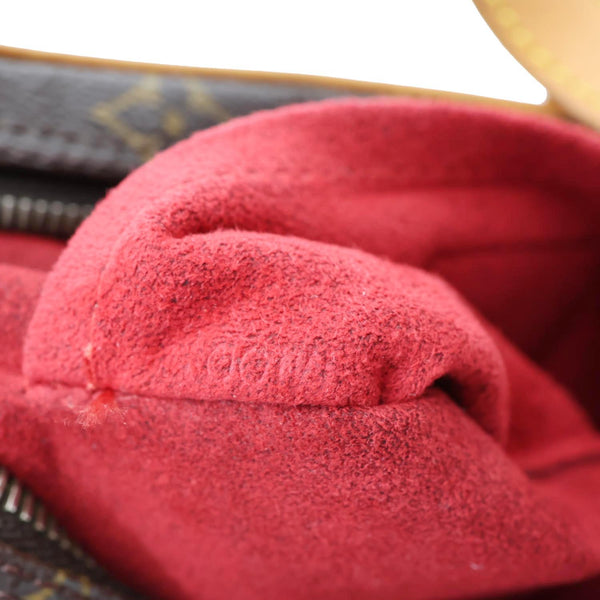 LOUIS VUITTON Croissant PM Monogram Canvas Shoulder Bag Brown