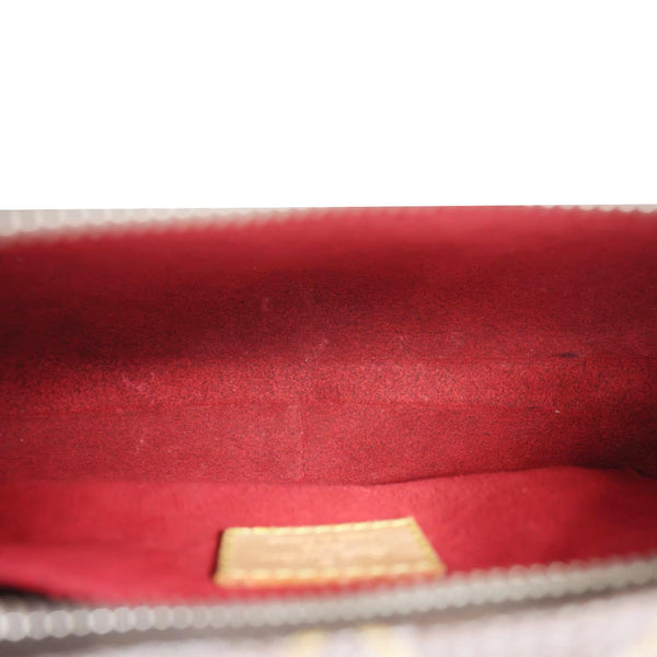 LOUIS VUITTON Croissant PM Monogram Canvas Shoulder Bag Brown