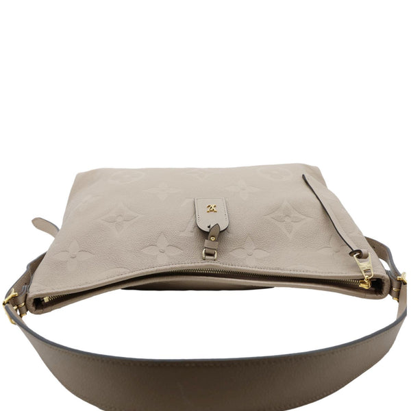 LOUIS VUITTON Carryall MM Empreinte Leather Shoulder Bag Beige