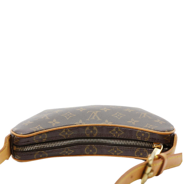 LOUIS VUITTON Croissant PM Monogram Canvas Shoulder Bag Brown