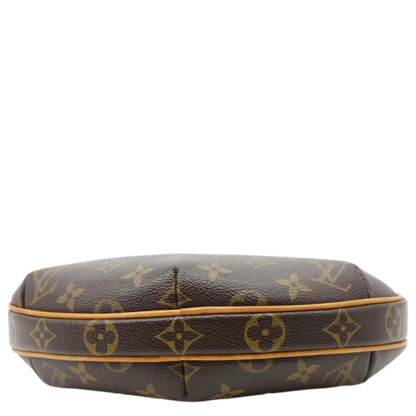 LOUIS VUITTON Croissant PM Monogram Canvas Shoulder Bag Brown