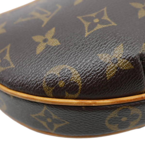 LOUIS VUITTON Croissant PM Monogram Canvas Shoulder Bag Brown
