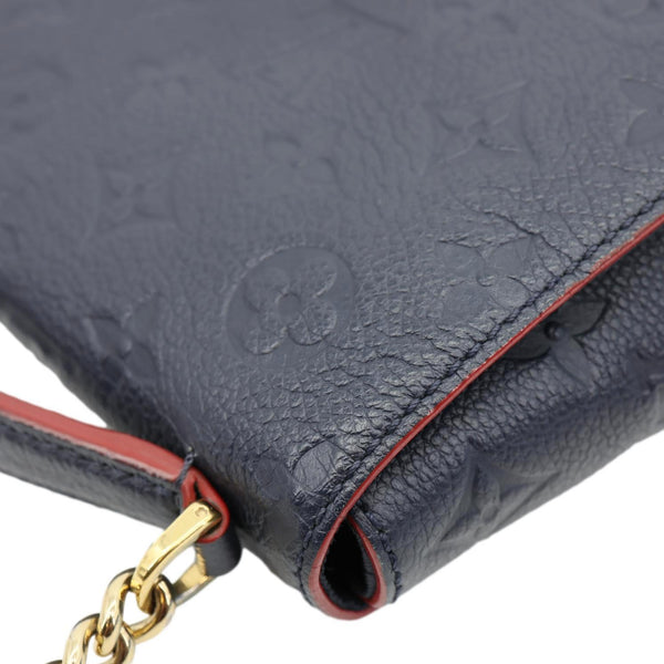 LOUIS VUITTON Blanche Empreinte Leather Shoulder Bag Marine Rouge