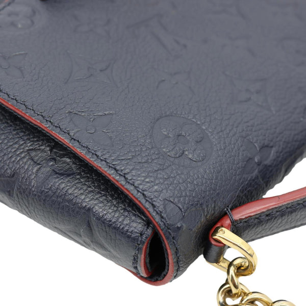 LOUIS VUITTON Blanche Empreinte Leather Shoulder Bag Marine Rouge