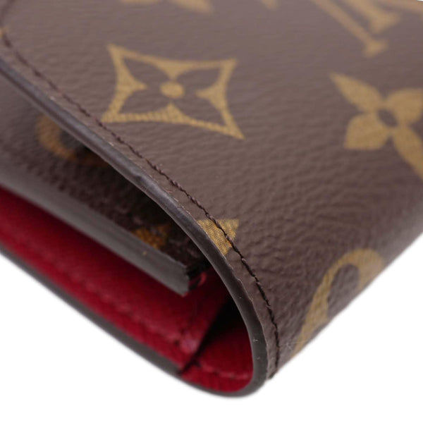 LOUIS VUITTON Emilie Monogram Canvas Wallet Fuchsia