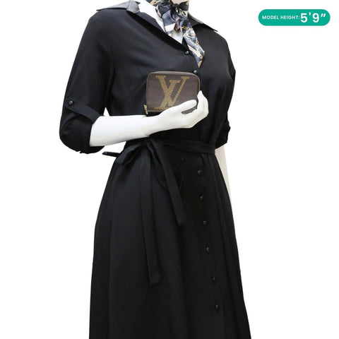 LOUIS VUITTON Monogram Giant Canvas Zippy Coin Purse Brown