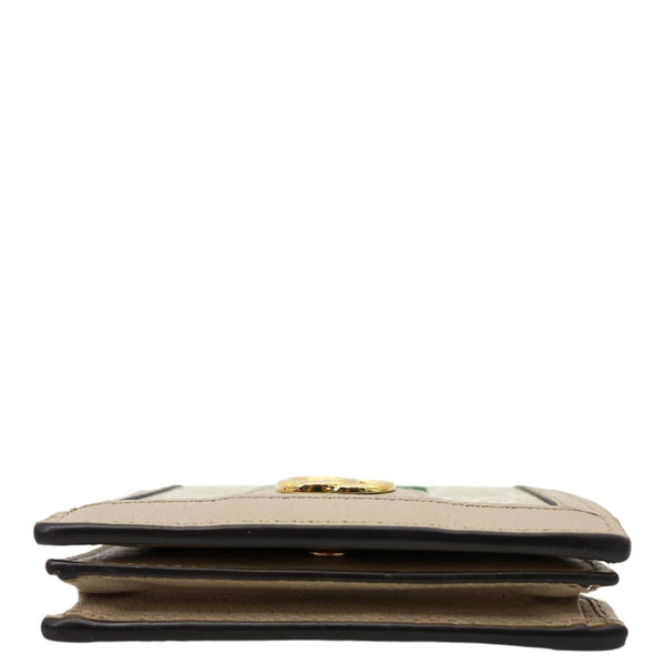 GUCCI Ophidia Web GG Supreme Canvas Card Case Wallet Beige 523155