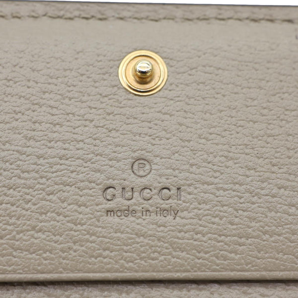 GUCCI Ophidia Web GG Supreme Canvas Card Case Wallet Beige 523155