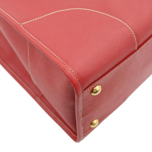 PRADA Saffiano Lux Leather Shoulder Bag Red