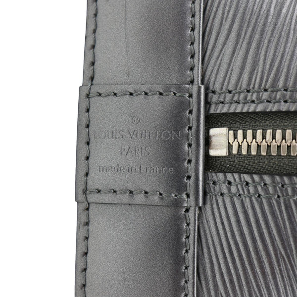 LOUIS VUITTON Alma PM Epi Leather Satchel Bag Metallic Grey