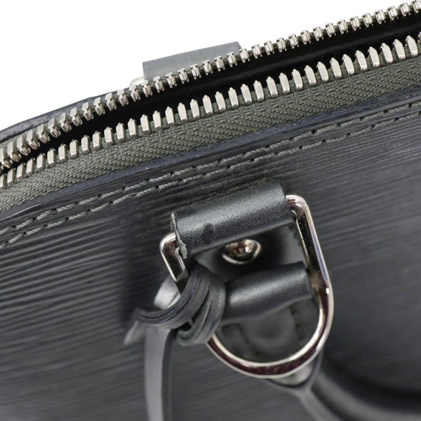LOUIS VUITTON Alma PM Epi Leather Satchel Bag Metallic Grey