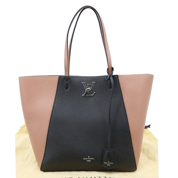 Louis Vuitton Lockme Cabas Pink and Black Leather Tote Bag with Dust Bag