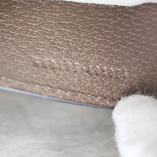 GUCCI Diana Bamboo Small GG Jumbo Canvas Tote Bag Beige 660195