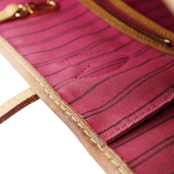 LOUIS VUITTON Neverfull MM Monogram Canvas Tote Bag Brown