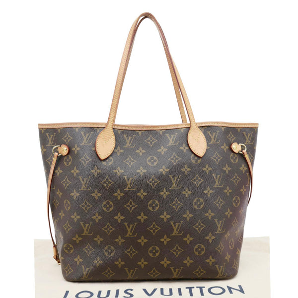 LOUIS VUITTON Neverfull MM Monogram Canvas Tote Bag Brown