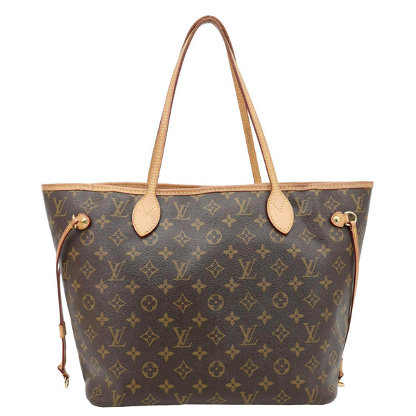 LOUIS VUITTON Neverfull MM Monogram Canvas Tote Bag Brown