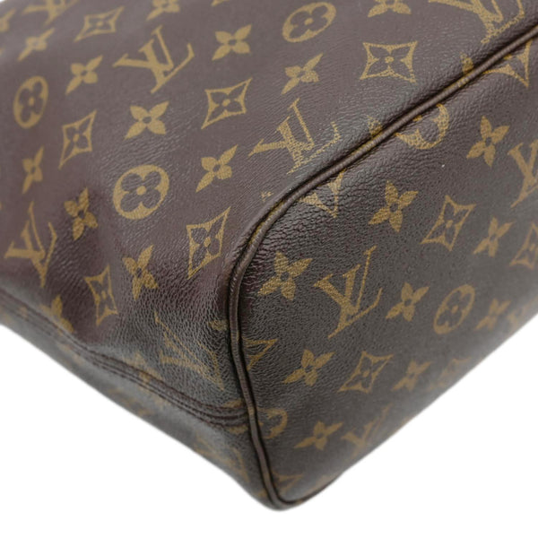 LOUIS VUITTON Neverfull MM Monogram Canvas Tote Bag Brown