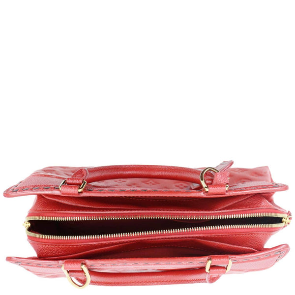 LOUIS VUITTON Vosges MM Empreinte Leather Shoulder Bag Red