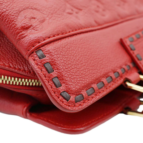 LOUIS VUITTON Vosges MM Empreinte Leather Shoulder Bag Red
