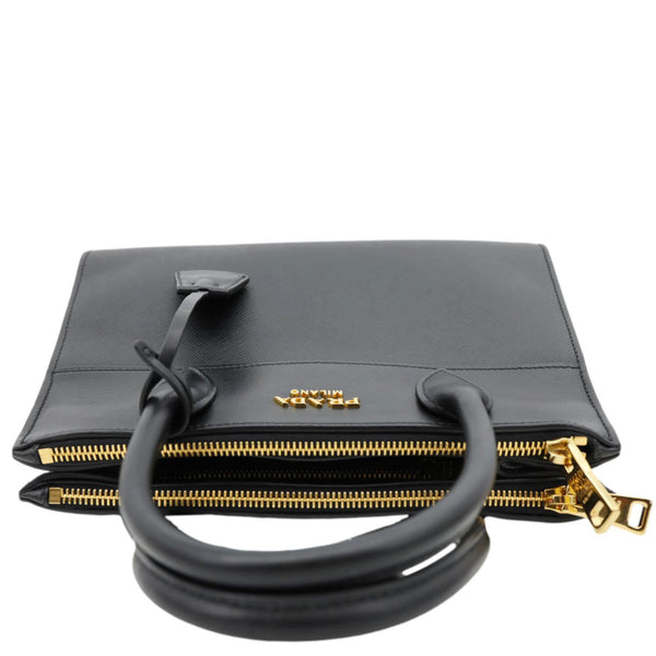 PRADA Paradigme Saffiano Leather Tote Shoulder Bag Black