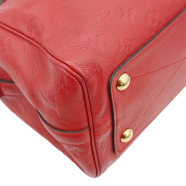 LOUIS VUITTON Speedy 25 Bandouliere Monogram Empreinte Crossbody Bag Red