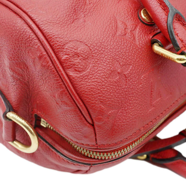 LOUIS VUITTON Speedy 25 Bandouliere Monogram Empreinte Crossbody Bag Red