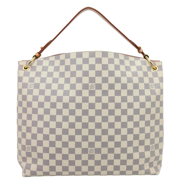 LOUIS VUITTON Graceful MM Damier Azur Hobo Bag Rose Ballerine