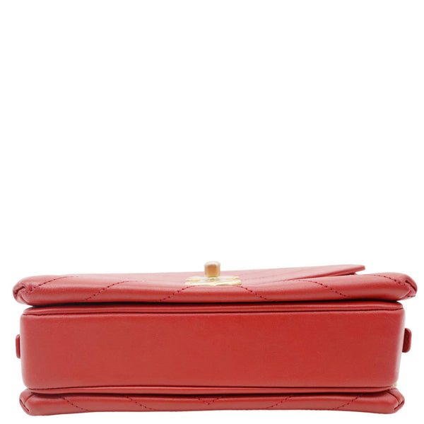 Chanel Chevron Lambskin Coco Envelope Flap Crossbody Bag Red