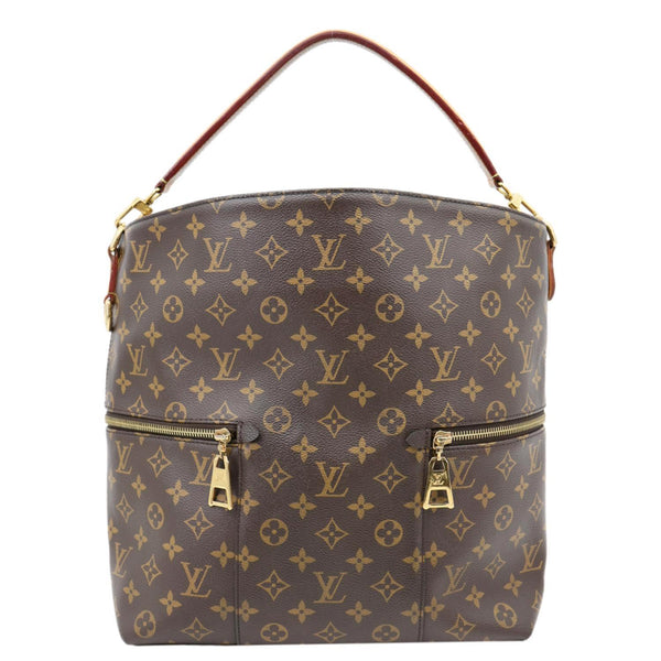 LOUIS VUITTON Melie Monogram Canvas Hobo Bag Brown