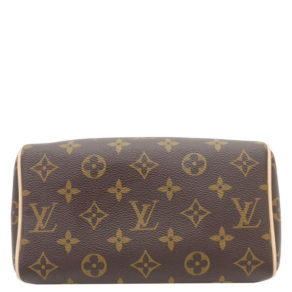 Louis Vuitton Speedy 20 Monogram Canvas Crossbody Bag Brown