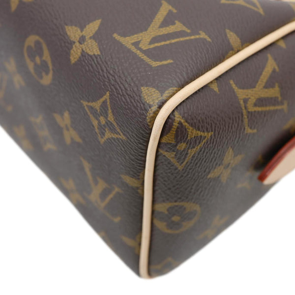 Louis Vuitton Speedy 20 Monogram Canvas Crossbody Bag Brown