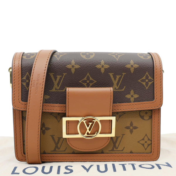 LOUIS VUITTON Dauphine Mini Monogram Reverse Canvas Shoulder Bag Brown
