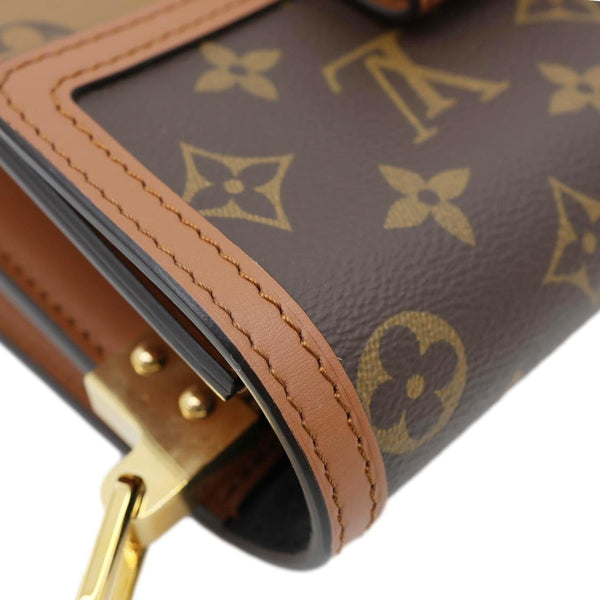 LOUIS VUITTON Dauphine Mini Monogram Reverse Canvas Shoulder Bag Brown