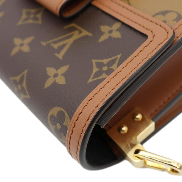 LOUIS VUITTON Dauphine Mini Monogram Reverse Canvas Shoulder Bag Brown