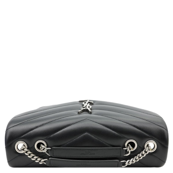 YVES SAINT LAURENT Loulou Medium Quilted Leather Crossbody Bag Black