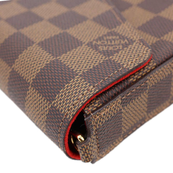 LOUIS VUITTON Felicie Pochette Damier Ebene Crossbody Bag Brown