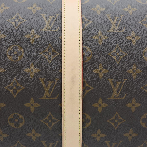 LOUIS VUITTON Keepall 50 Bandouliere Monogram Canvas Travel Bag Brown
