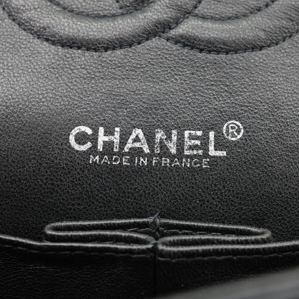 CHANEL Small Classic Flap Quilted Caviar Leather Shoulder Bag Black