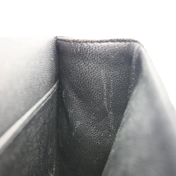 CHANEL Small Classic Flap Quilted Caviar Leather Shoulder Bag Black