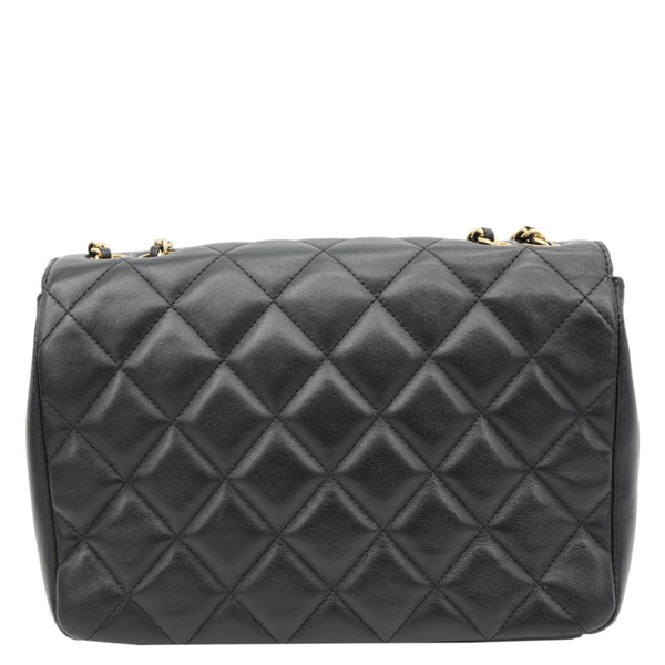 CHANEL Diamond Flap Quilted Leather Bag Crossbody Bag Black