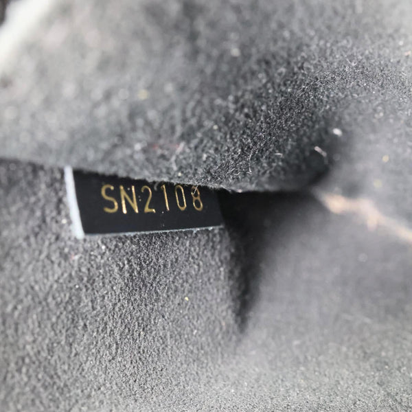 LOUIS VUITTON Alma BB Epi Leather Satchel Bag Black