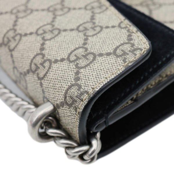 GUCCI Dionysus Mini GG Supreme Canvas Crossbody Bag Beige 421970
