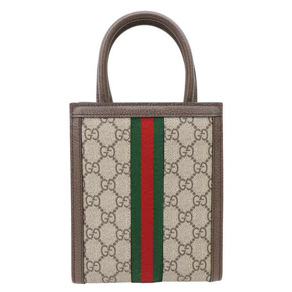 GUCCI Ophidia Mini Convertible GG Canvas Shoulder Bag Beige 772317