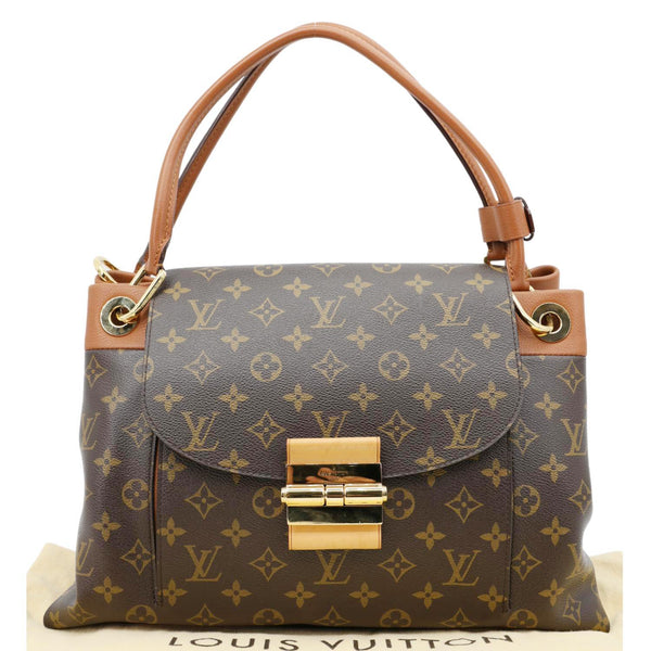 LOUIS VUITTON Olympe Monogram Canvas Satchel Bag Brown