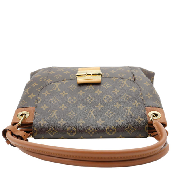 LOUIS VUITTON Olympe Monogram Canvas Satchel Bag Brown