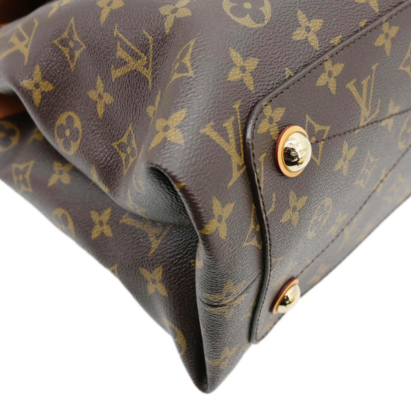 LOUIS VUITTON Olympe Monogram Canvas Satchel Bag Brown