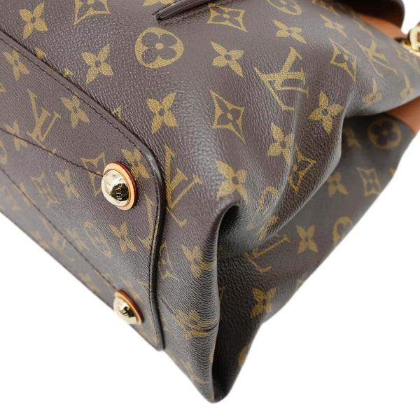 LOUIS VUITTON Olympe Monogram Canvas Satchel Bag Brown