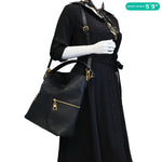 LOUIS VUITTON Melie Empreinte Leather Hobo Shoulder Bag Black