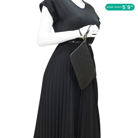 LOUIS VUITTON Empreinte Leather Wristlet Black